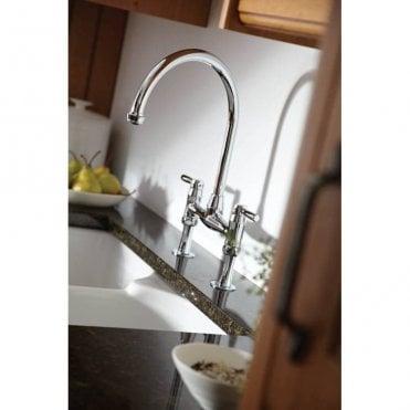 Abode Brompton Bridge Kitchen Tap Chrome