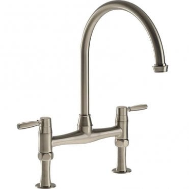 Abode Brompton Bridge Mixer Kitchen Tap Pewter