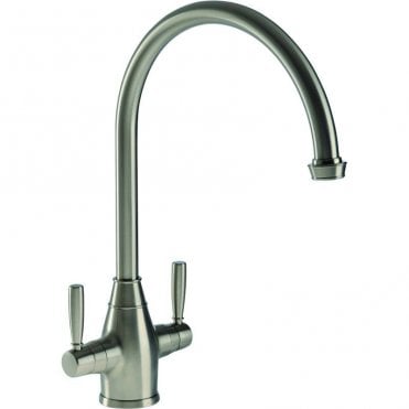 Abode Brompton Monobloc Dual Lever Kitchen Tap Pewter