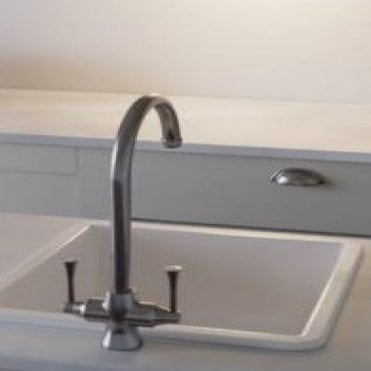 Abode Gosford Dual Lever Monobloc Kitchen Tap Brushed Nickel