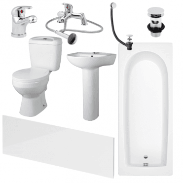 1600mm Complete Budget Bathroom Suite Full Bathroom Package
