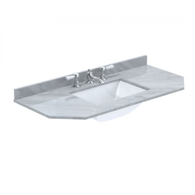 Bayswater 1000mm Single Bowl Angled Marble Top 3TH
