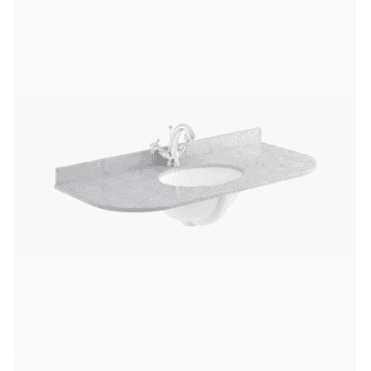 Bayswater 1000mm Single Bowl with Radius 1 Tap Hole - Grey Marble
