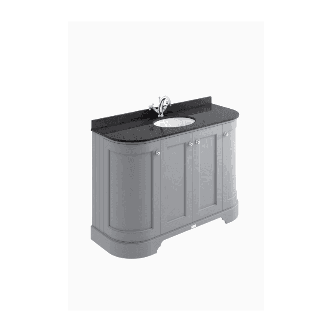 Bayswater  1200mm 4-Door Curved Basin Cabinet - Plummett Grey
