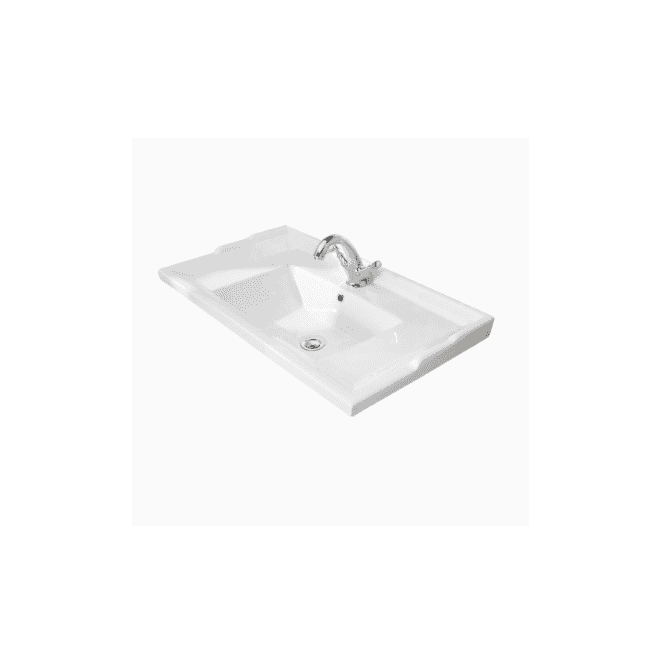 Bayswater  800mm Traditional Ceramic Basin 1 Tap Hole - White Ceramic
