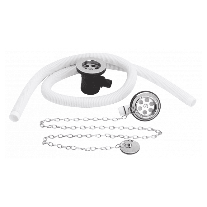Bayswater  Concealed Bath Waste - Plug and Chain - Extended - Chrome
