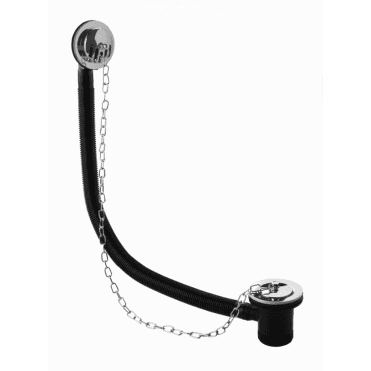 Bayswater Concealed Bath Waste - Plug and Chain - with grill - Chrome