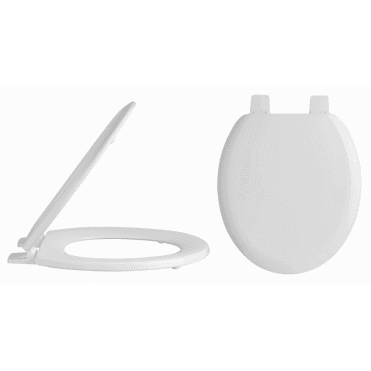 Bayswater Fitzroy Traditional Round Wood Seat - Standard Plastic Hinges - White