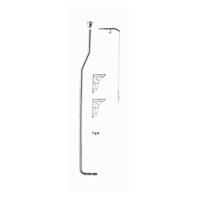Bayswater  High Level Flush Pipe Pack - White/Chrome