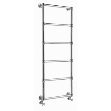 Bayswater Juliet Wall Mounted Towel Rail - h1548 x w598 x d110 - Chrome