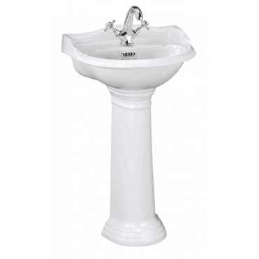 Bayswater Bayswater Porchester 500mm Basin 1 Tap Hole - White Ceramic