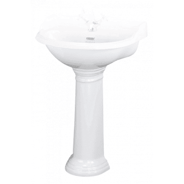 Bayswater Porchester Full Pedestal - White Ceramic