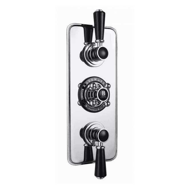 Bayswater  Triple Concealed Valve - Black/Chrome