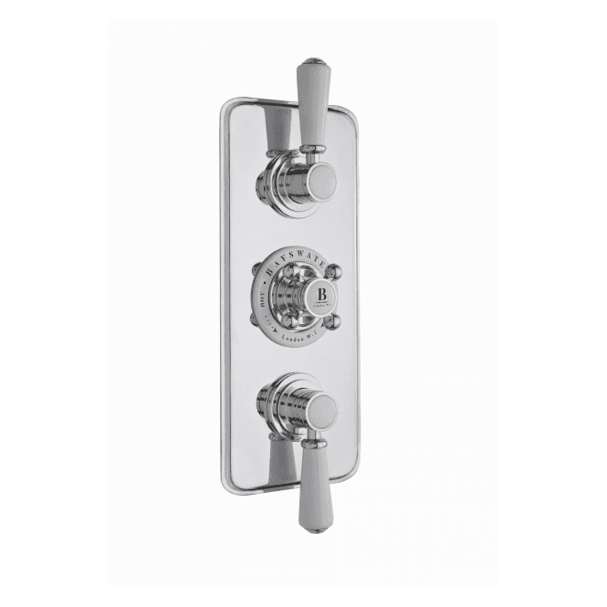 Bayswater  Triple Concealed Valve - White/Chrome