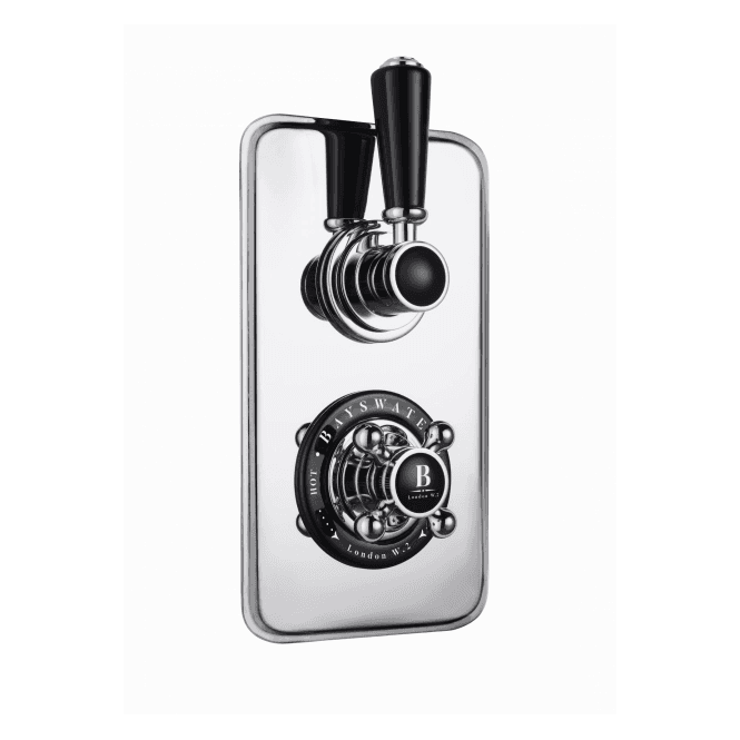 Bayswater  Twin Concealed Valve - Black/Chrome