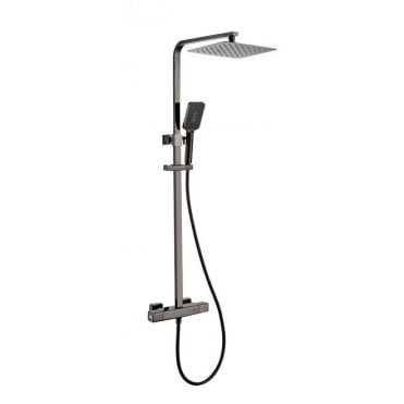 Black Chrome Square Shower Cool Touch RAKSHW6004