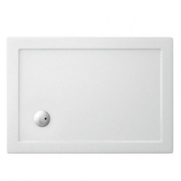 Britton Zamori Rectangle White Shower Tray 1000 x 760mm