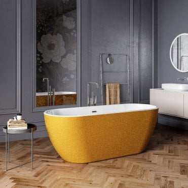 Charlotte Edwards Belgravia Sparkling Gold 1690 x 730mm Freestanding Bath CE11027-S-GLD