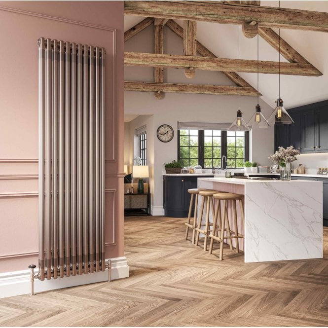 DQ Heating DQ Ardent 2 Column Vertical Radiator - Lacquered Finish