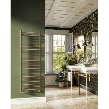 DQ Bonham Heated Towel Rail - Brushed Brass