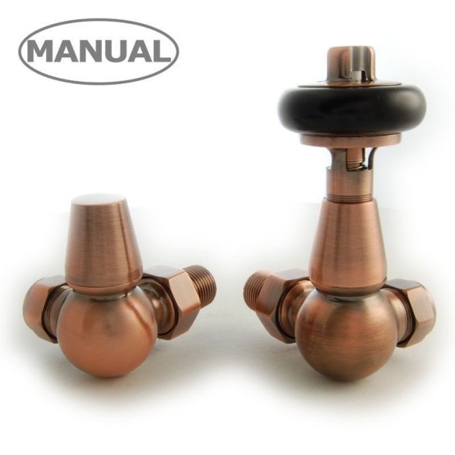 DQ Heating DQ Enzo Manual Corner - Brushed Copper