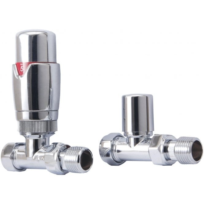 DQ Heating DQ Essential TRV Straight - Chrome