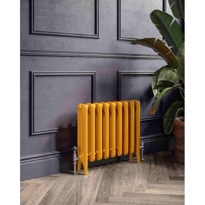 DQ Heating DQ Herbie 3 Column Horizontal Radiator 650mm - Polished Matt Lacquered