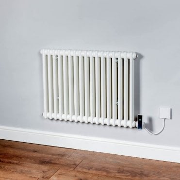 DQ Modus 2 Column Horizontal Electric Radiator - White (RAL 9016)