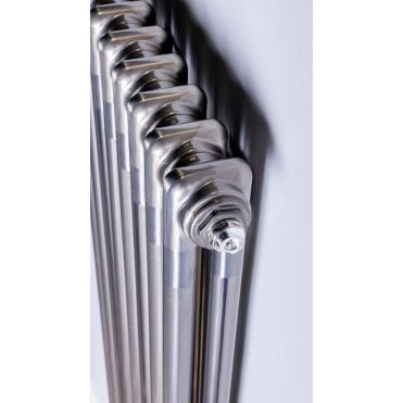 DQ Modus 2 Column Vertical Electric Radiator - Bare Metal Lacquer