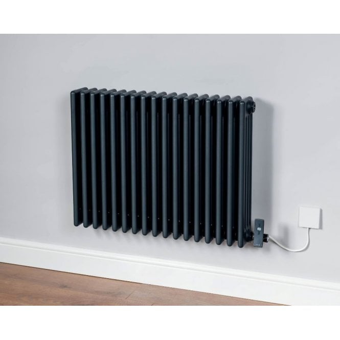 DQ Heating DQ Modus 4 Column Horizontal Radiator - Anthracite Texture (RAL 7016)