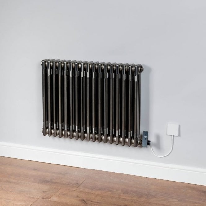 DQ Heating DQ Modus 4 Column Horizontal Radiator - Bare Metal Lacquer