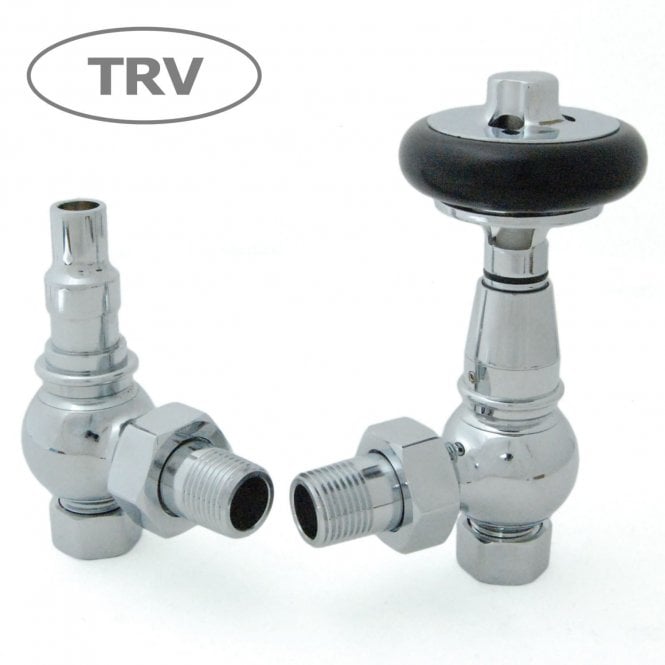 DQ Heating DQ Stanley TRV Angled - Chrome