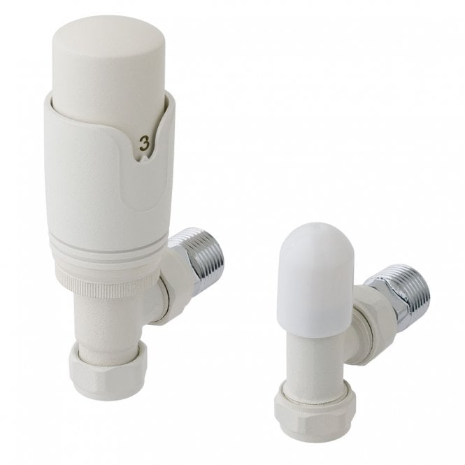 Eastbrook 15mm Angled TRV and Lockshield Valve