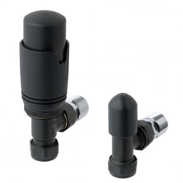 15mm Angled TRV and Lockshield Valve
