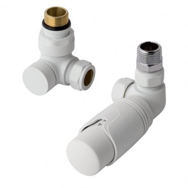 15mm Corner TRV & Lockshield Valve