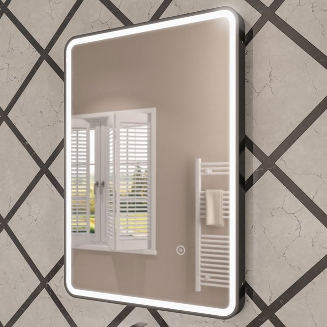 Eastbrook Arno 500x700mm LED mirror black frame