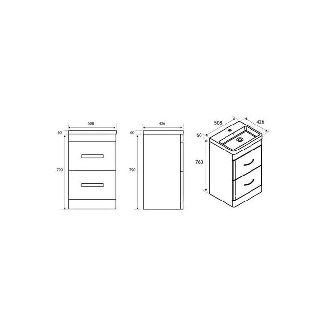 Eastbrook Cavone 50 Drawer base unit