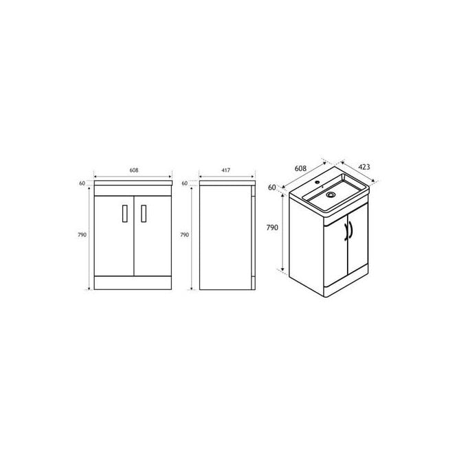 Eastbrook Cavone 60 Door base unit