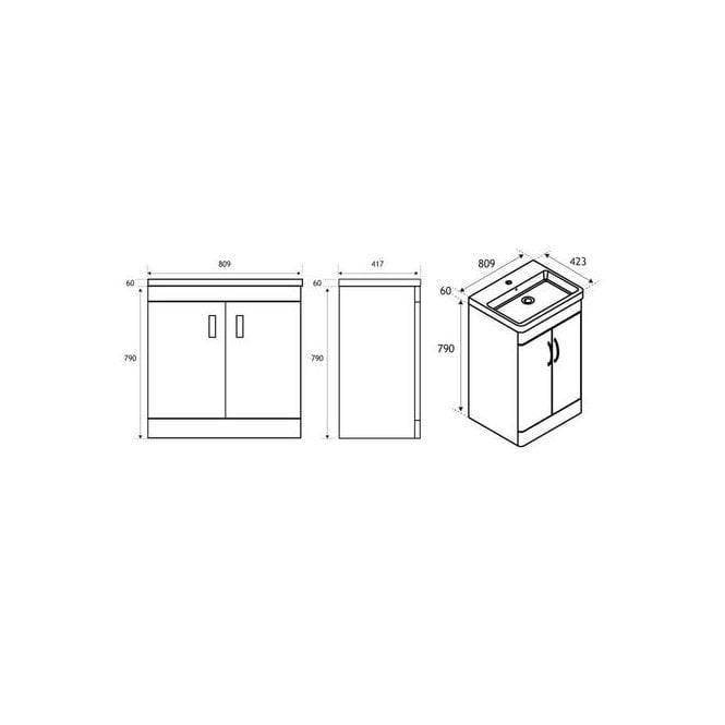 Eastbrook Cavone 80 Door base unit