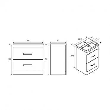 Cavone 80 Drawer base unit