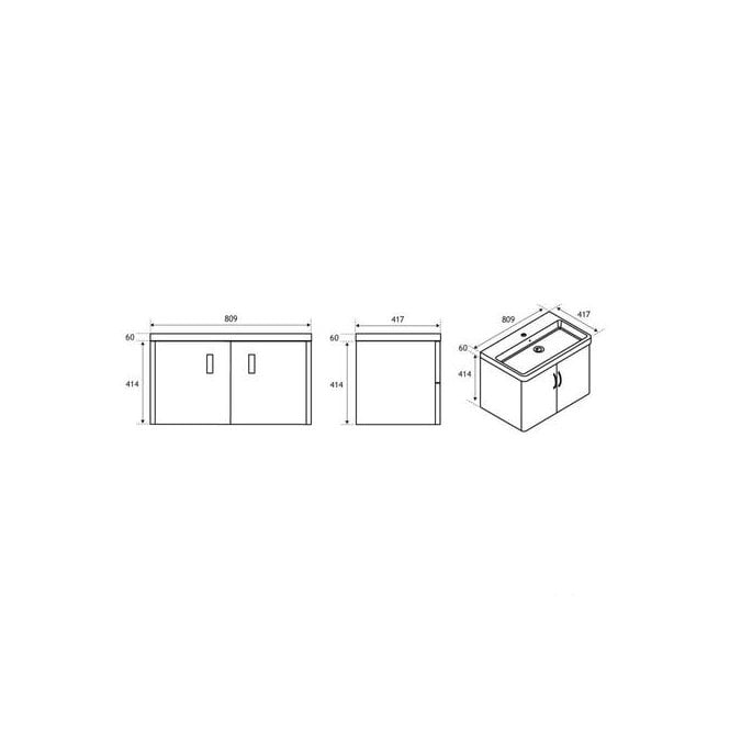 Eastbrook Cavone 80 Wall hung door unit