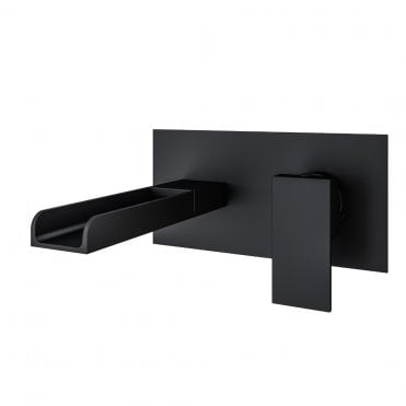 Chetwode Wall mounted Basin Mixer Black