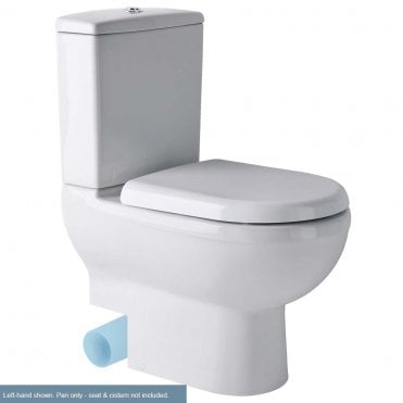 Eastbrook Dura Close Coupled Back to Wall WC Pan Right Hand Exit - 26.0051