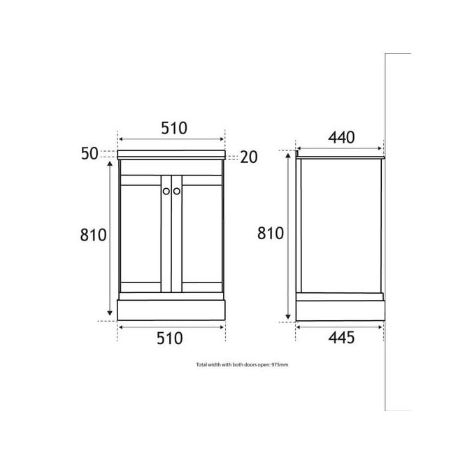 Eastbrook Hardwick 50cm Traditional Unit