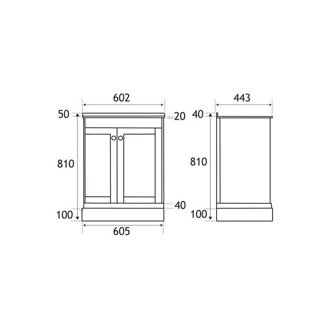 Eastbrook Hardwick 60cm Corner Cabinet RH