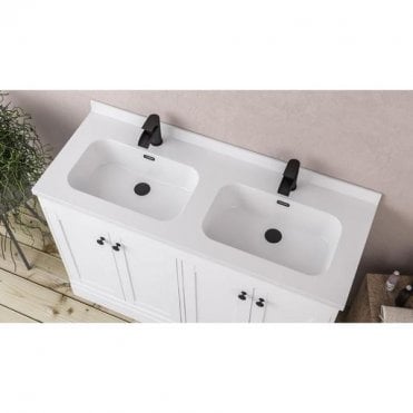Hardwick Straight 1200mm Double Bowl Floorstanding Vanity Unit