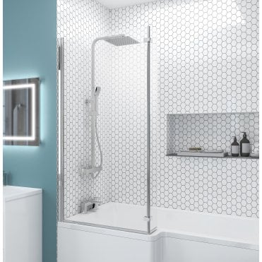 L shaped Bath Screen LH