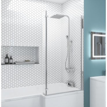 L shaped Bath Screen RH