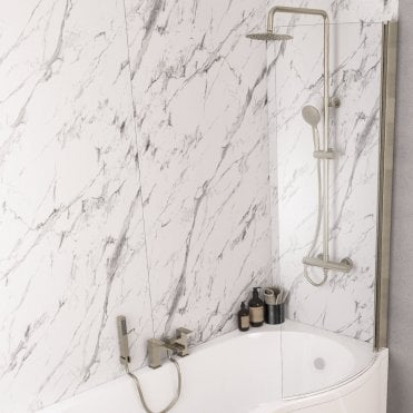 P Shape Bath Screen RH