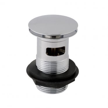 Push button basin waste